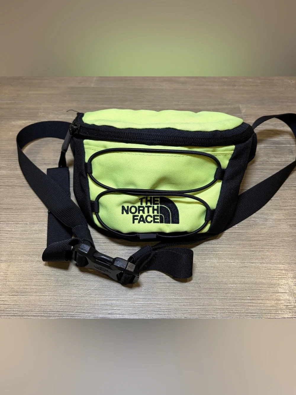 The North Face Jester Lumbar Pack in the lime Green and black